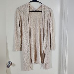 Candie's Gold Tan Open-Front Cardigan Sweater
